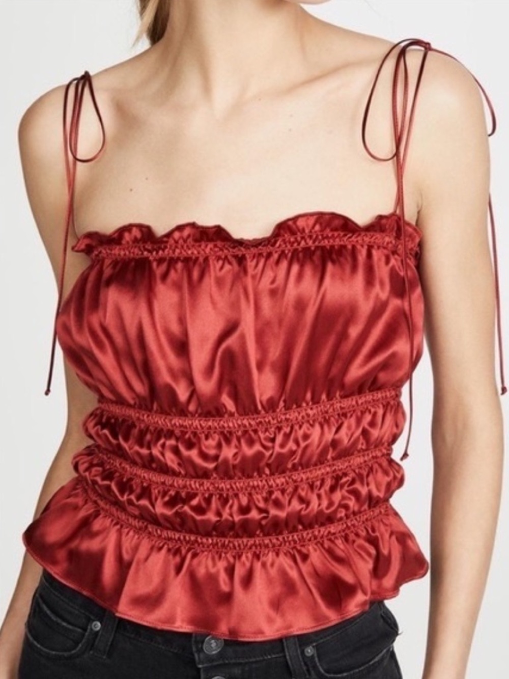 Reformation Silk Tie-Strap Camisole